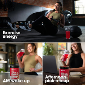 Optimum Nutrition Amino Energy Poudre Fruit Fusion 340g avec cuillère doseuse