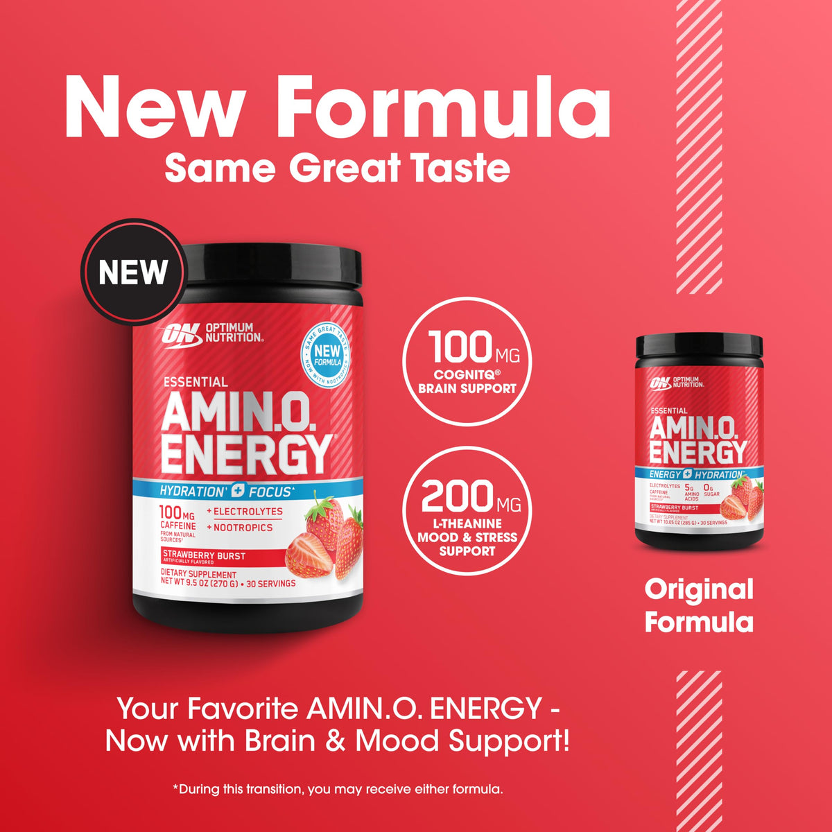 Optimum Nutrition Amino Energy Poudre, mélange dans un verre d'eau