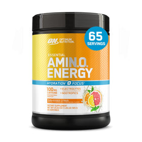 Optimum Nutrition Amino Energy Poudre Sunkissed Citrus 680g vue de face