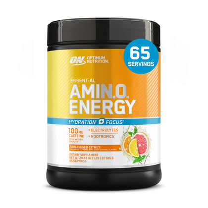 Optimum Nutrition Amino Energy Poudre Sunkissed Citrus 680g vue de face
