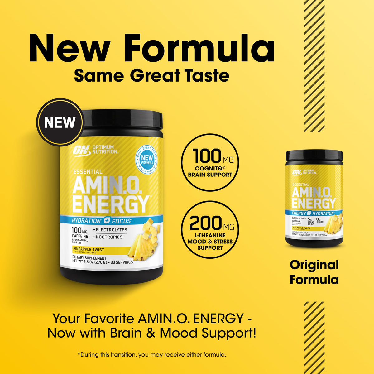 Optimum Nutrition Amino Energy Powder 372g Ananas en poudre