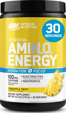 Optimum Nutrition Amino Energy Powder 372g Ananas vue de face