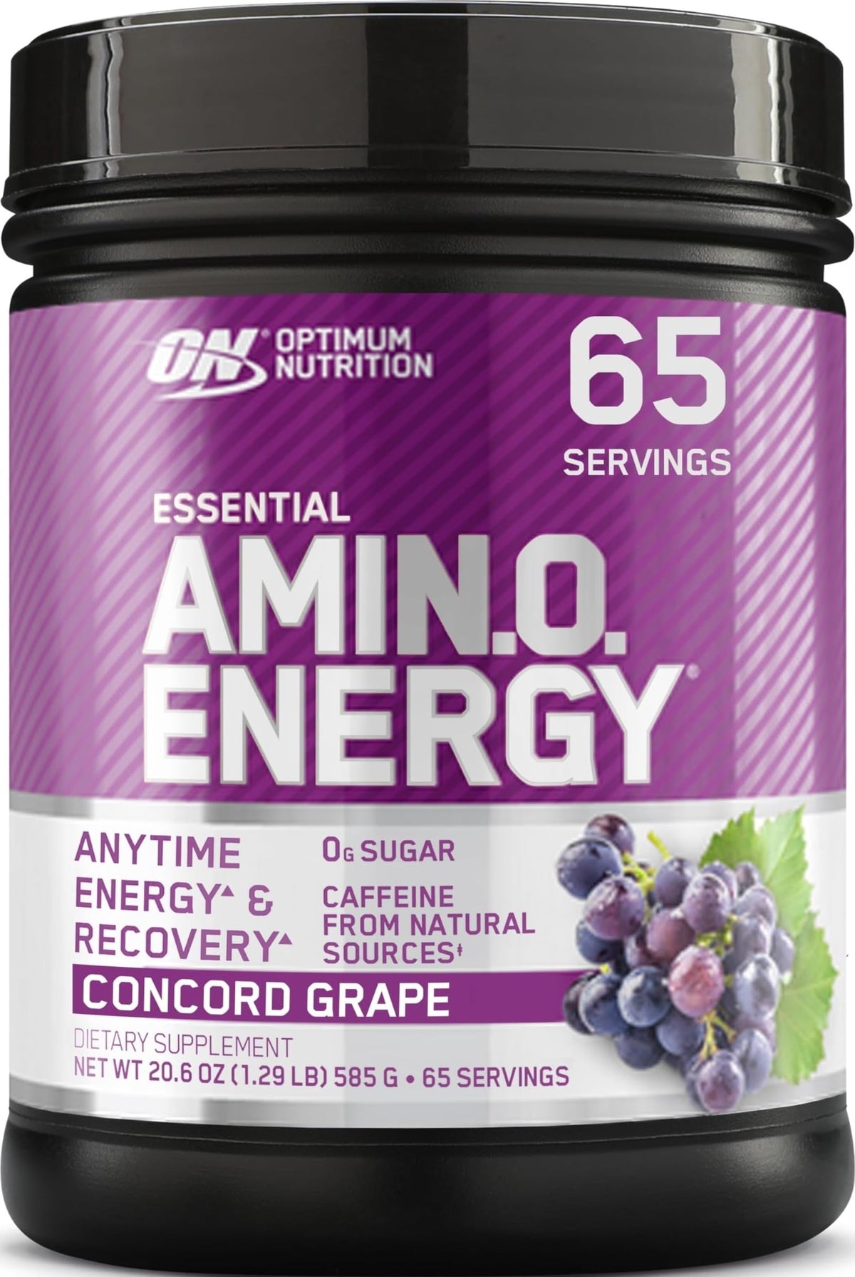 Optimum Nutrition Amino Energy Pré-Workout 65 Servings, Raisin Concord, vue de face