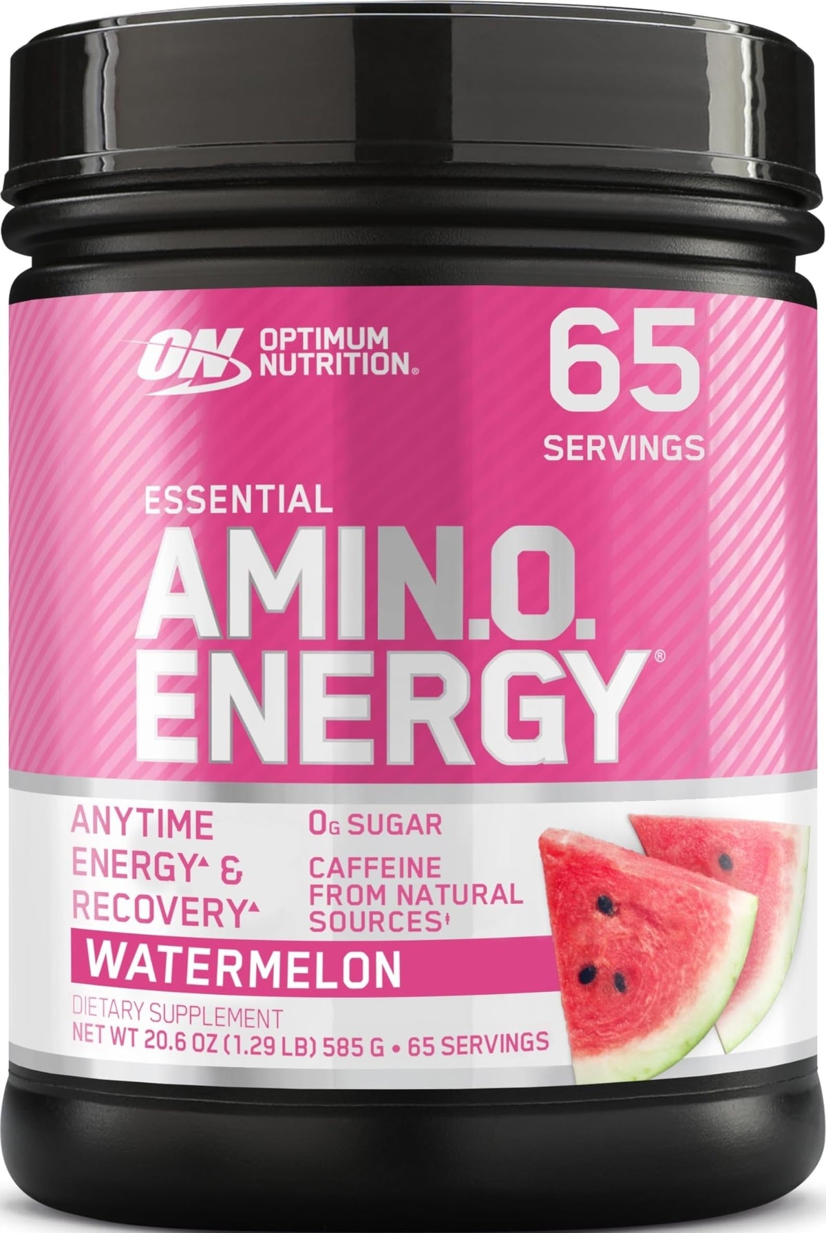 Optimum Nutrition Amino Energy Pré-Workout au goût de pastèque, vue de face