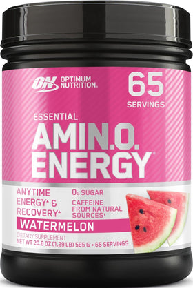 Optimum Nutrition Amino Energy Pré-Workout au goût de pastèque, vue de face