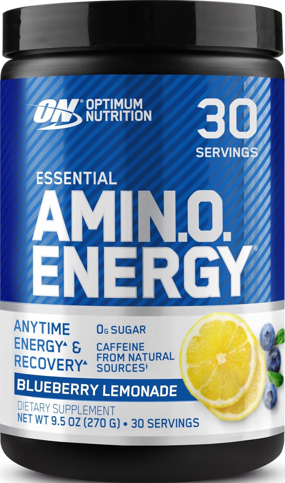Optimum Nutrition Amino Energy Pré-Workout Citron Myrtille vue de face