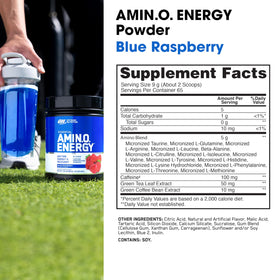 Optimum Nutrition Amino Energy Pré-Workout dos de l'emballage