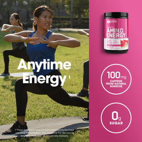 Optimum Nutrition Amino Energy Pré-Workout en poudre sur une cuillère