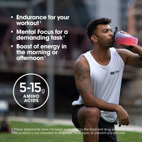 Optimum Nutrition Amino Energy Pré-Workout, poudre de pastèque dans un verre