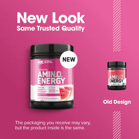 Optimum Nutrition Amino Energy Pré-Workout, vue arrière avec ingrédients