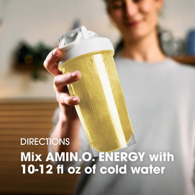 Optimum Nutrition Amino Energy stick pack with water bottle