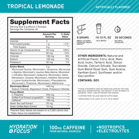 Optimum Nutrition Amino Energy Tropical Lemonade 390g avec cuillère à mesurer