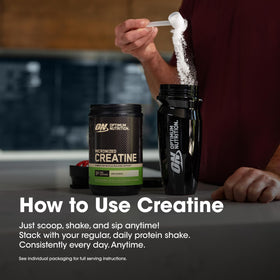 Optimum Nutrition Créatine Micronisée Poudre 5g 240 Portions avec shaker