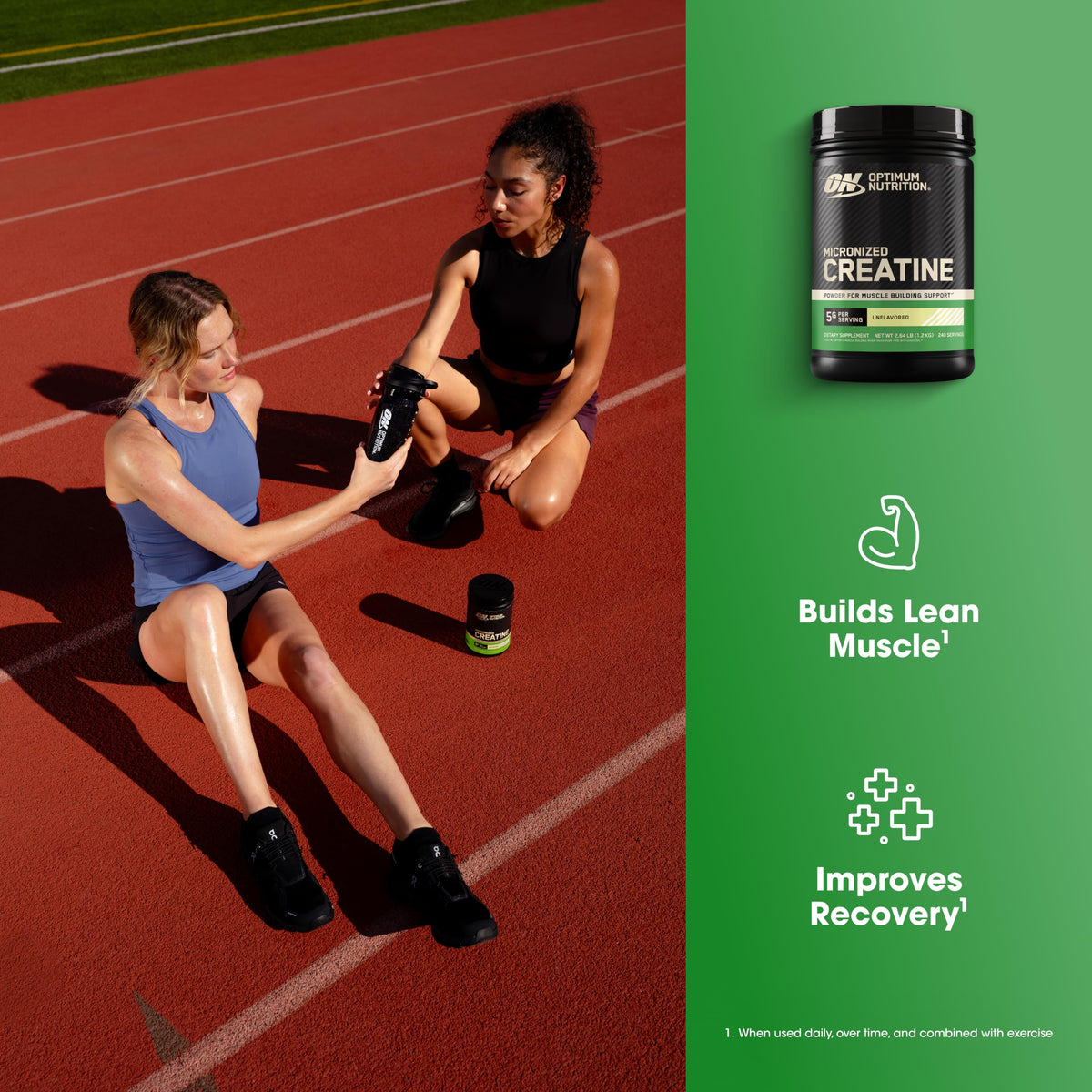 Optimum Nutrition Créatine Micronisée Poudre 5g 240 Portions emballage