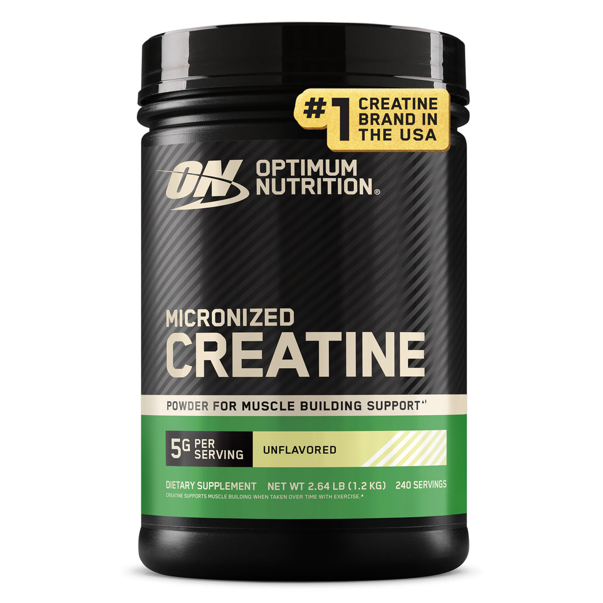 Optimum Nutrition Créatine Micronisée Poudre 5g 240 Portions vue de face