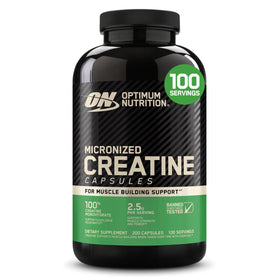 Optimum Nutrition Créatine Monohydrate Capsules 200 Ct avec d'autres compléments