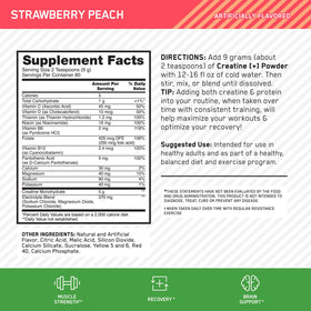 Optimum Nutrition Créatine Monohydrate Plus 720g en poudre dans un verre d'eau