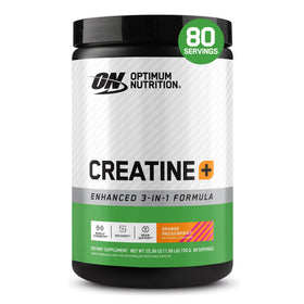 Optimum Nutrition Créatine Plus Poudre 800g saveur Orange Passionfruit vue de face