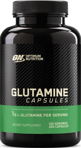 Optimum Nutrition L-Glutamine 1000mg capsules front view