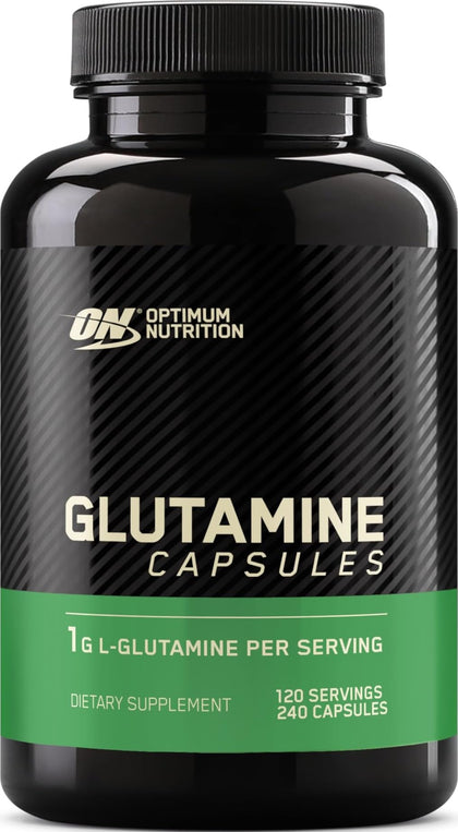 Optimum Nutrition L-Glutamine 1000mg capsules front view