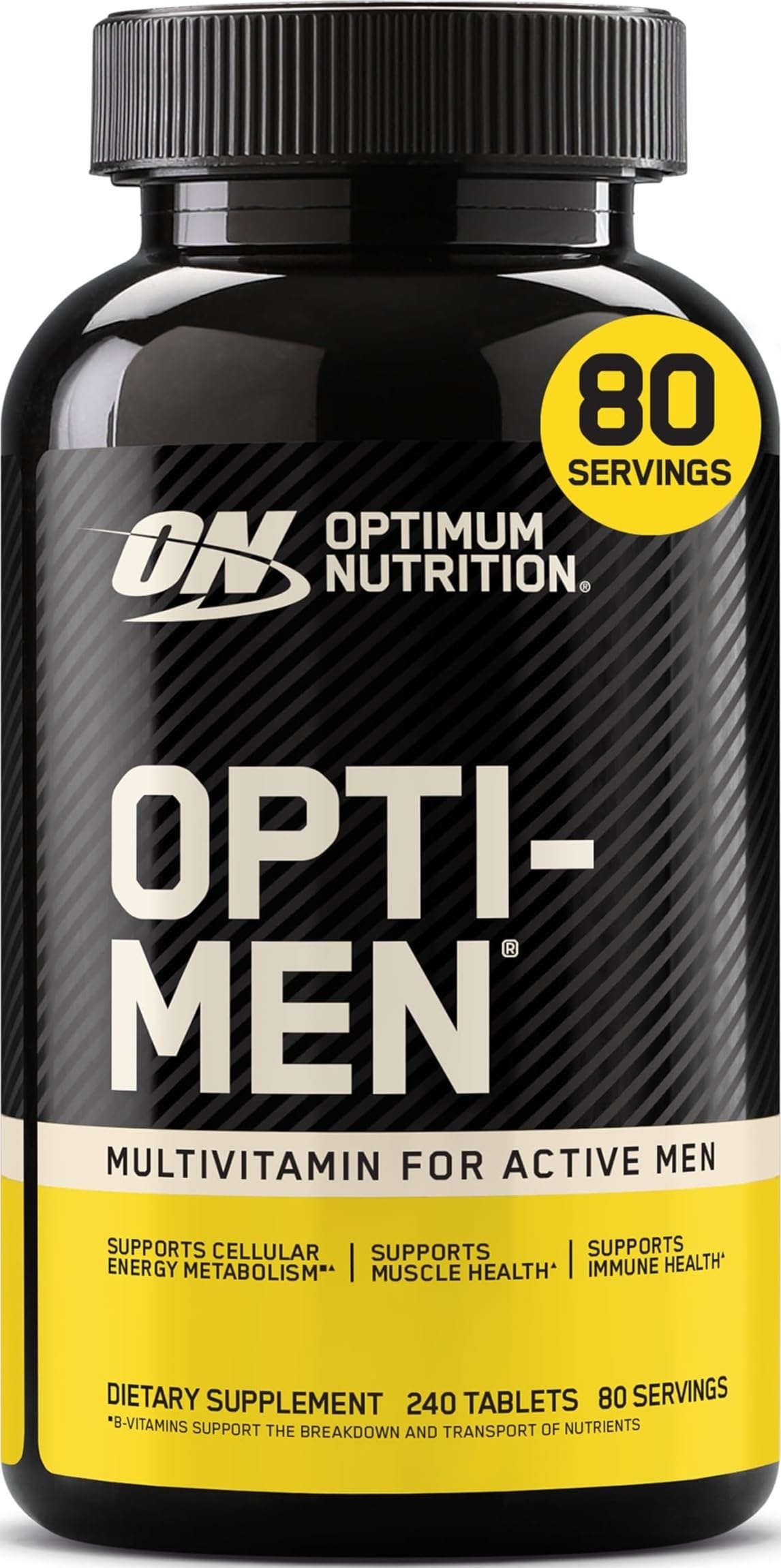 Optimum Nutrition Opti-Men 240 comprimés, vue de face