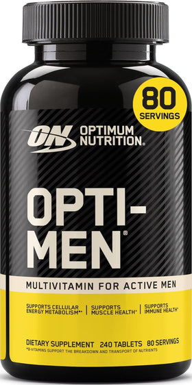 Optimum Nutrition Opti-Men 240 comprimés, vue de face