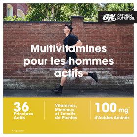 Optimum Nutrition Opti-Men 90 comprimés sur une table