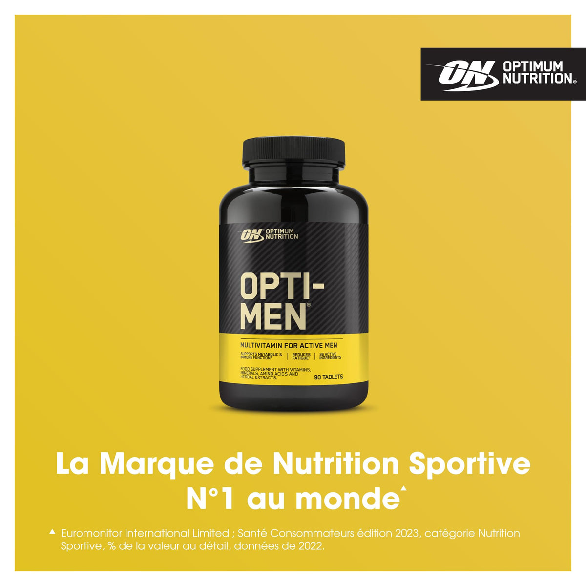 Optimum Nutrition Opti-Men comprimés avec le packaging