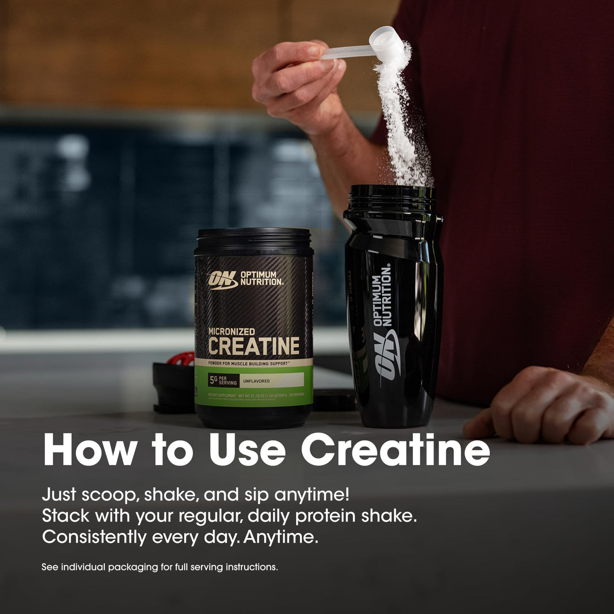Optimum Nutrition Poudre de Créatine Monohydrate 670g en poudre