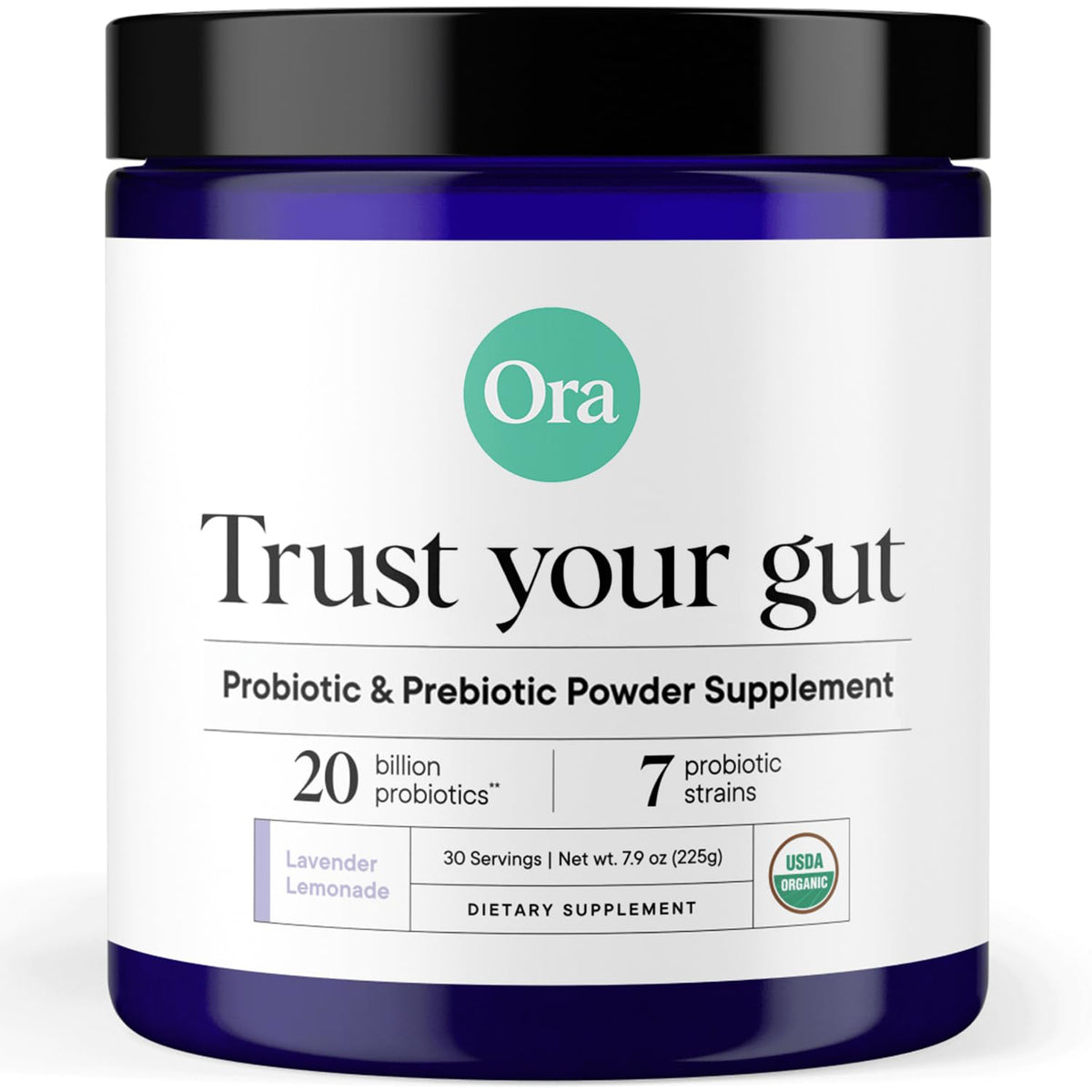 Ora Organic Complément Alimentaire Prébiotique et Probiotique 295g - vue de face