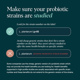 Ora Organic Probiotiques capsules à côté d'un verre d'eau