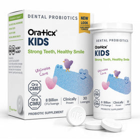 OraTicx Probiotiques Dentaires Enfants Saveur Yaourt, emballage avant