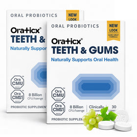 OraTicx Probiotiques pour Dents et Gencives 30 comprimés goût raisin, emballage avant