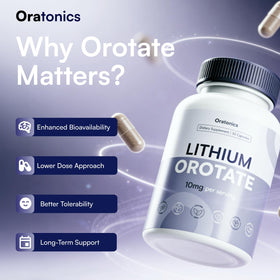 ORATONICS Lithium Orotate 10mg avec des ingrédients naturels