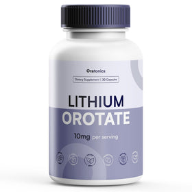 ORATONICS Lithium Orotate 10mg côté de l'emballage