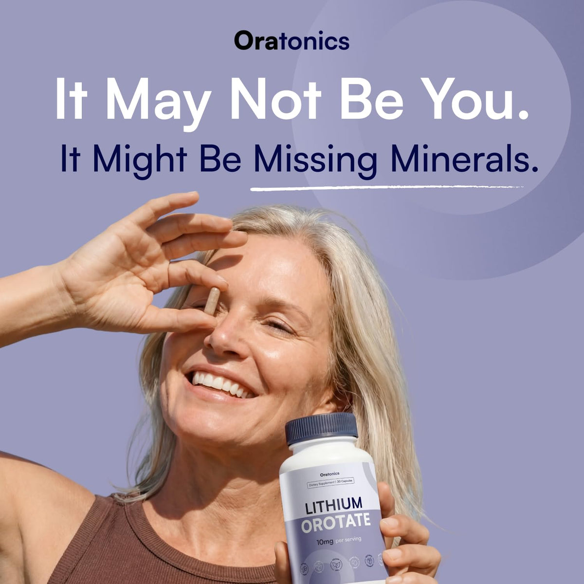 ORATONICS Lithium Orotate 10mg étiquette de formulation