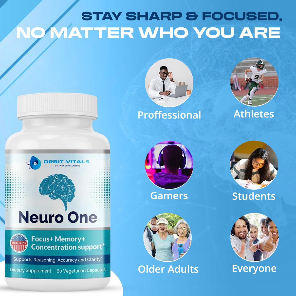 Orbit Vitals Neuro Complément Alimentaire Mémoire 60 Capsules ingrédients