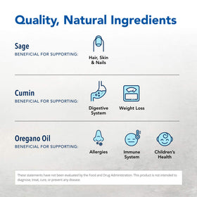 OregaResp NORTH AMERICAN HERB & SPICE gélules végétales sur une surface en bois