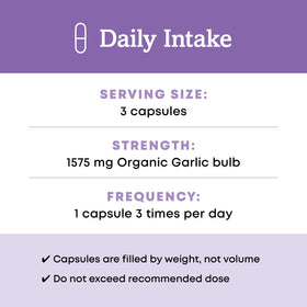 Oregon's Wild Harvest Ail capsules avec certification bio sur l'emballage