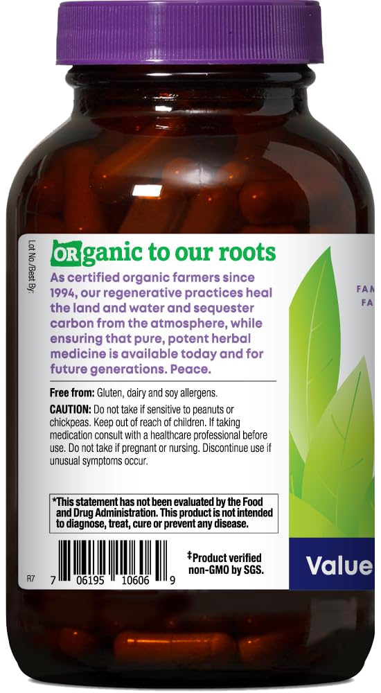 Oregon's Wild Harvest Astragalus Capsules montrant la taille des comprimés
