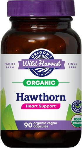 Oregon's Wild Harvest Aubépine Bio 90 Comprimés, vue de face