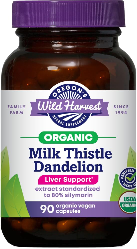 Oregon's Wild Harvest capsules de Chardon-Marie 90 unités face avant