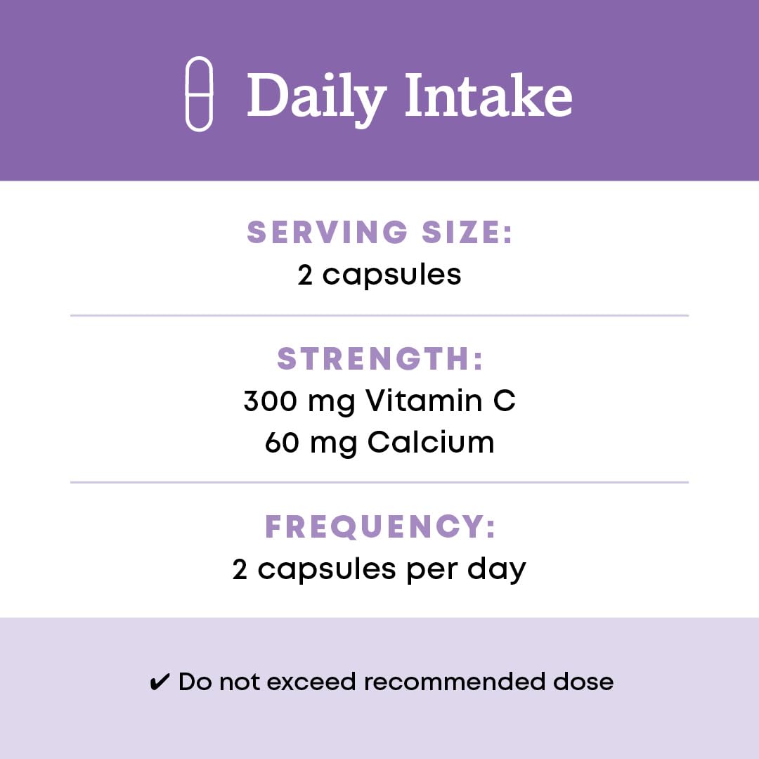 Oregon's Wild Harvest Capsules de Vitamine C bio, étiquette du produit
