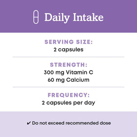 Oregon's Wild Harvest Capsules de Vitamine C bio, étiquette du produit