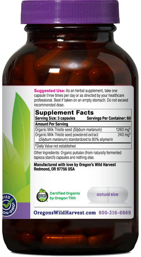 Oregon's Wild Harvest Chardon-Marie 180 capsules emballage