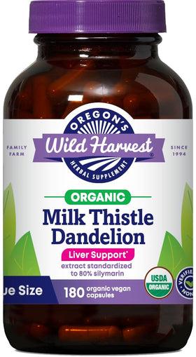Oregon's Wild Harvest Chardon-Marie Dandelion Bio 180 comprimés vue de face