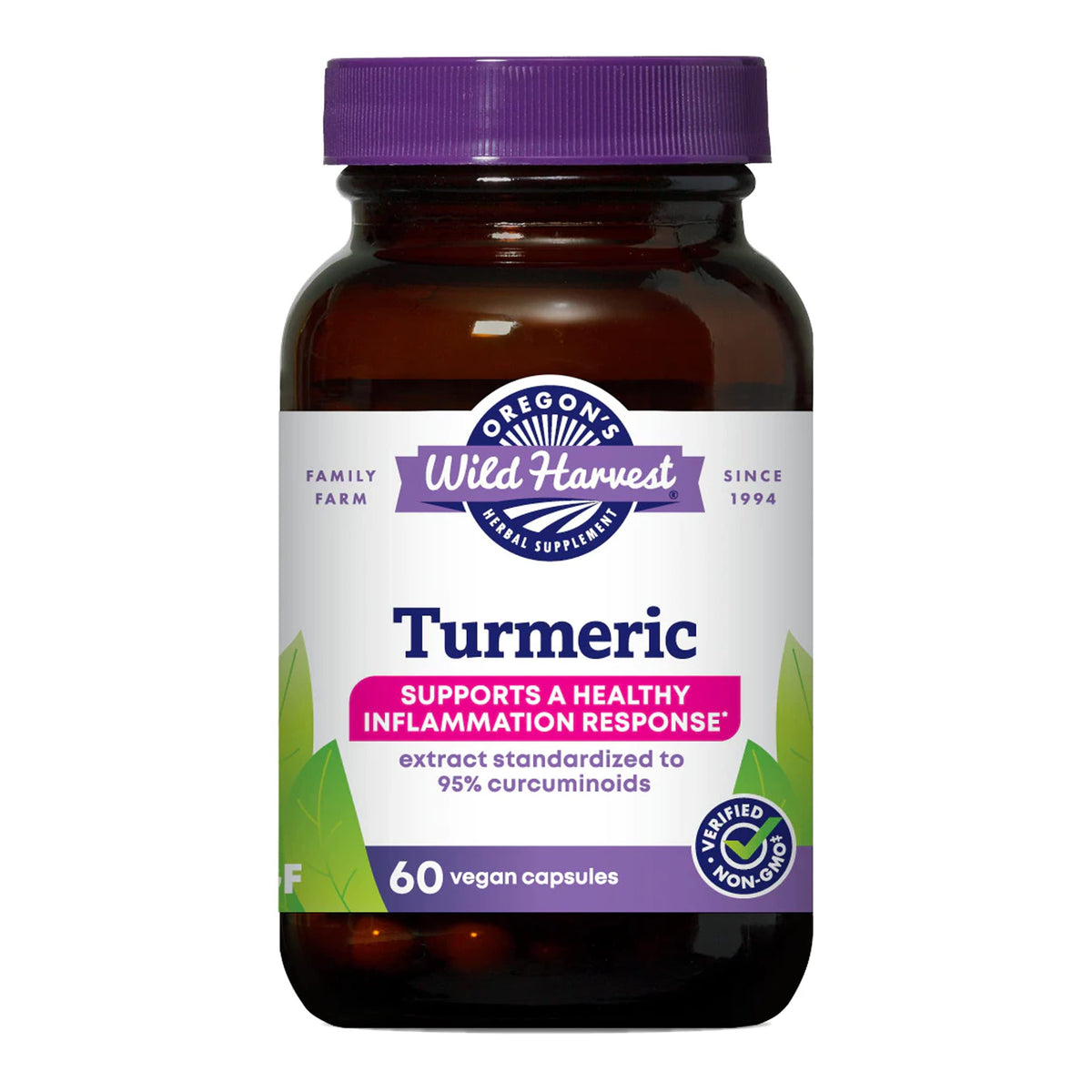 Oregon's Wild Harvest Complément Alimentaire Curcuma 1350 mg vue avant