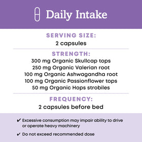 Oregon's Wild Harvest Complément Alimentaire Sommeil - capsules sur fond blanc