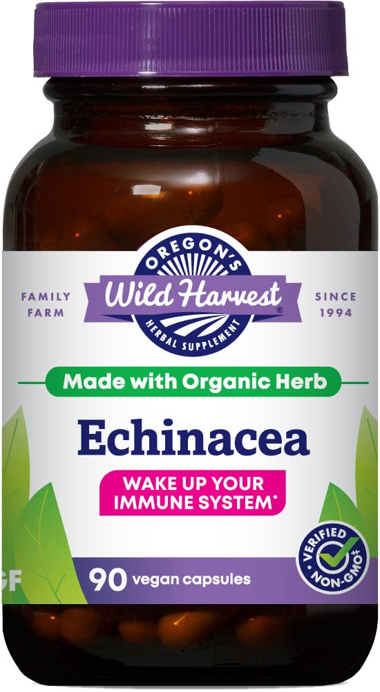 Oregon's Wild Harvest Echinacea Bio 90 capsules végétales en emballage