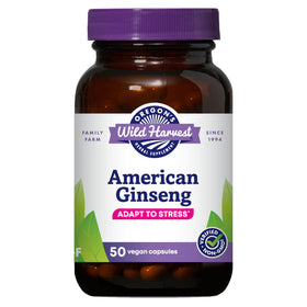 Oregon's Wild Harvest Ginseng Capsules Non-GMO 50 Comp. vue de face